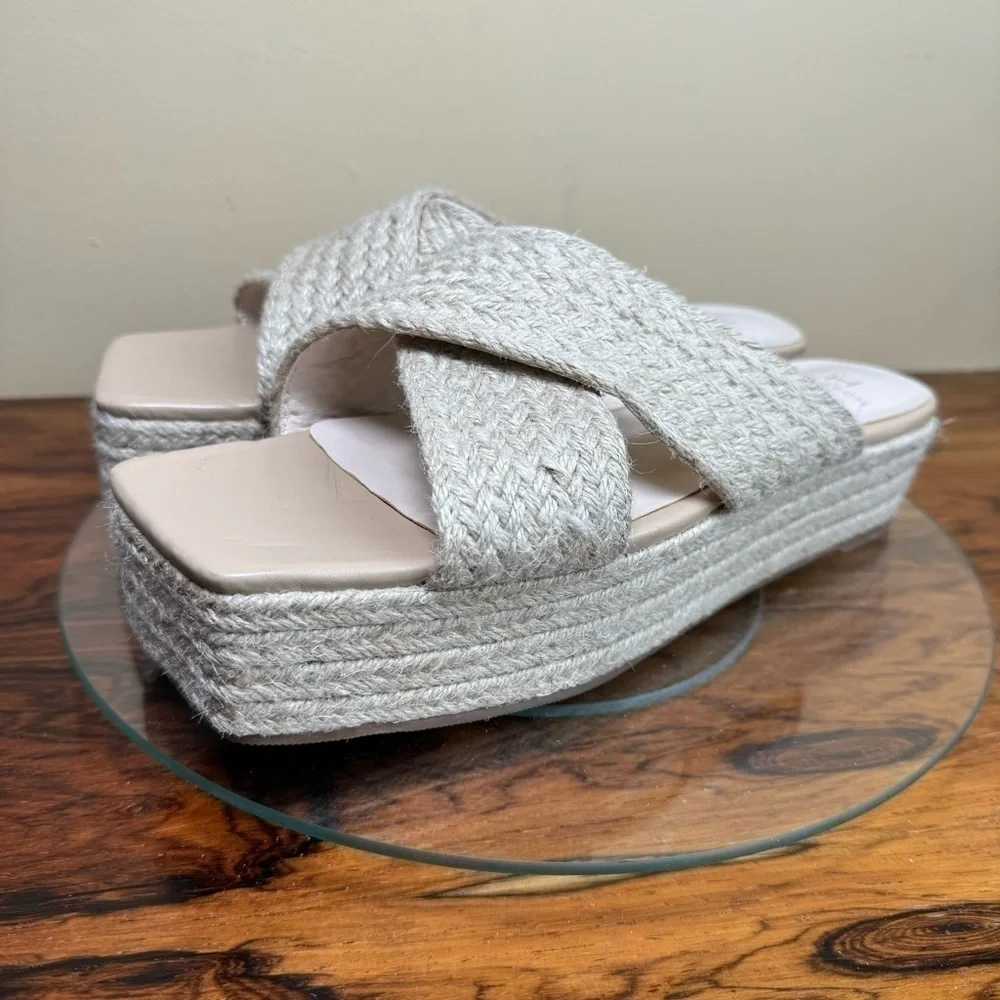 HALSTON Network Espadrille Sandal - natural - size 8.5